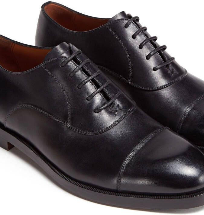 Zegna Torino leather oxford shoes Black