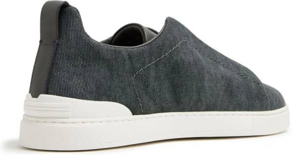 Zegna Triple Stitch canvas sneakers Grey