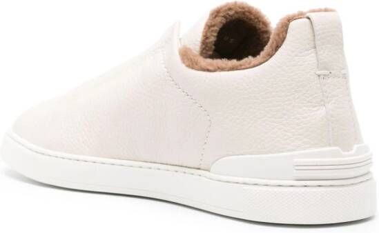 Zegna Triple Stitch leather sneakers White