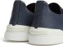 Zegna SECONDSKIN Triple Stitch leather sneakers Blue - Thumbnail 5