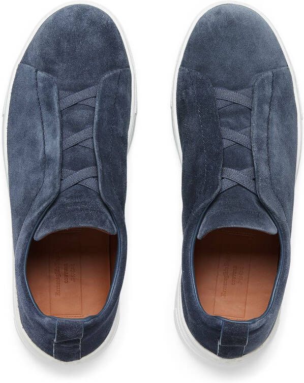 Zegna Triple Stitch low-top sneakers Blue
