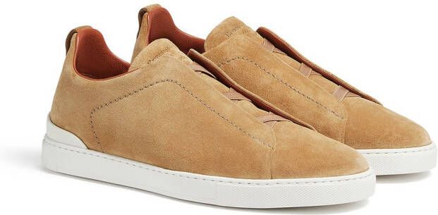 Zegna Triple Stitch low-top sneakers Brown