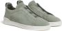 Zegna Triple Stitch suede sneakers Green - Thumbnail 2