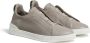 Zegna SECONDSKIN Triple Stitch leather sneakers Grey - Thumbnail 2