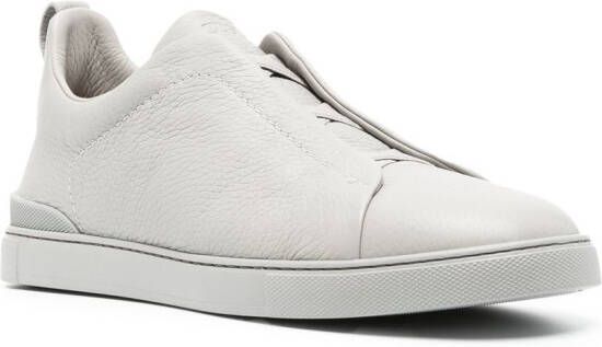 Zegna triple-stitch low-top sneakers Grey