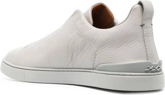 Zegna triple-stitch low-top sneakers Grey