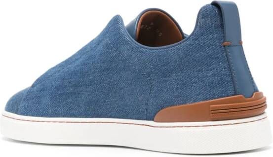 Zegna Triple Stitch™ slip-on sneakers Blue