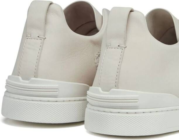 Zegna Triple Stitch leather sneakers Neutrals