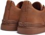 Zegna Triple Stitch leather sneakers Brown - Thumbnail 3