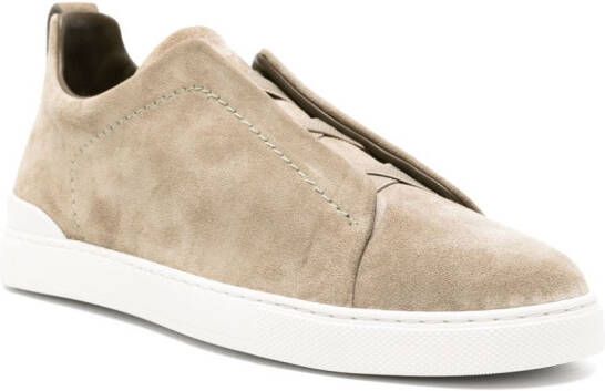 Zegna Triple Stitch™ suede sneakers Green