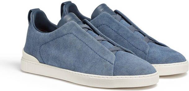 Zegna two-tone design sneakers Blue