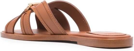 ZIMMERMANN Prisma leather sandals Brown