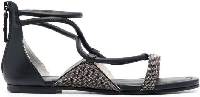 Fabiana Filippi 10mm open-toe leather sandals Black