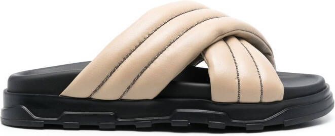 Fabiana Filippi 35mm chunky open-toe slides Neutrals