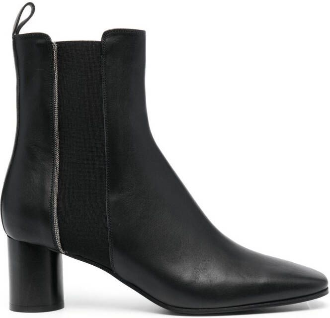Fabiana Filippi bead-embellished ankle boots Black