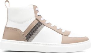 Fabiana Filippi bead-embellished high-top sneakers White