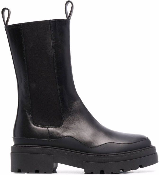 Fabiana Filippi elasticated side-panel boots Black