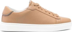 Fabiana Filippi lae-up leather sneakers Brown