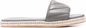 Fabiana Filippi leather-strap espadrille sandals Grey