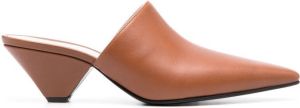 Fabiana Filippi pointed 55mm leather mules Brown