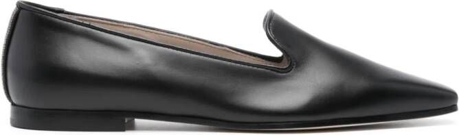 Fabiana Filippi rhinestone-embellished leather loafers Black