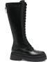 Fabiana Filippi round-toe lace-up leather boots Black - Thumbnail 1