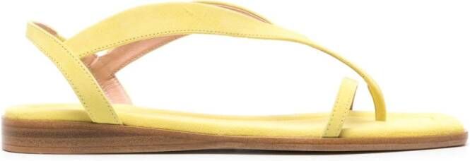 Fabiana Filippi slingback suede flat sandals Yellow