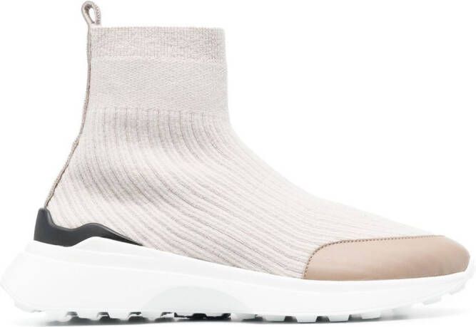 Fabiana Filippi sock-style high-top sneakers Neutrals