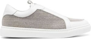 Fabiana Filippi two-tone panelled lace-up sneakers White
