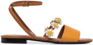 Fabrizio Viti floral detail sandals Gold