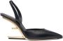 FENDI 100mm sculpted-heel leather pumps Black - Thumbnail 1