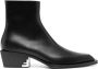 FENDI Cuban-heel leather ankle boots Black - Thumbnail 1