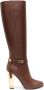 FENDI Delfina 105mm high-heeled boots Brown - Thumbnail 1