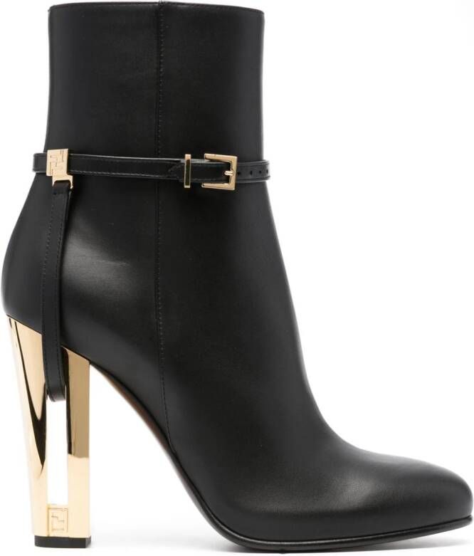 FENDI Delfina 105mm leather boots Black