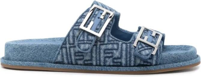 FENDI Feel denim sandals Blue