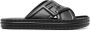 FENDI FF logo-embossed slide sandals Black - Thumbnail 1