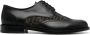 FENDI FF- pattern leather derby shoes Black - Thumbnail 1