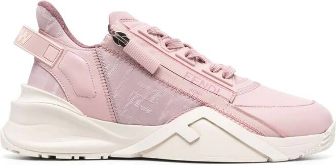 FENDI Flow leather sneakers Pink
