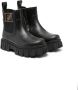 Fendi Kids FF-logo leather boots Black - Thumbnail 1