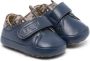 Fendi Kids FF-motif leather crib shoes Blue - Thumbnail 1