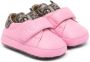 Fendi Kids FF-motif leather crib shoes Pink - Thumbnail 1