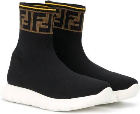 Fendi Kids FF slip-on sneakers Black