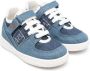 Fendi Kids logo-embroidered denim sneakers Blue - Thumbnail 1