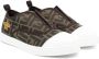 Fendi Kids monogram-pattern slip-on sneakers Brown - Thumbnail 1