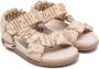 Fendi Kids ruched touch-strap sandals Neutrals - Thumbnail 1