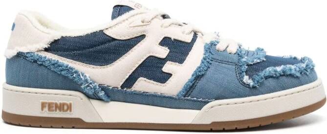 FENDI Match denim sneakers Blue
