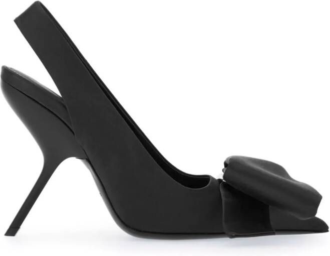 Ferragamo 105mm bow slingback pumps Black