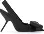 Ferragamo 105mm bow slingback pumps Black - Thumbnail 1