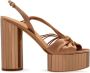 Ferragamo 125mm mirrored platform sandals Neutrals - Thumbnail 1