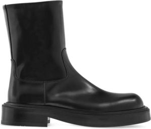 Ferragamo 20mm leather ankle boots Black